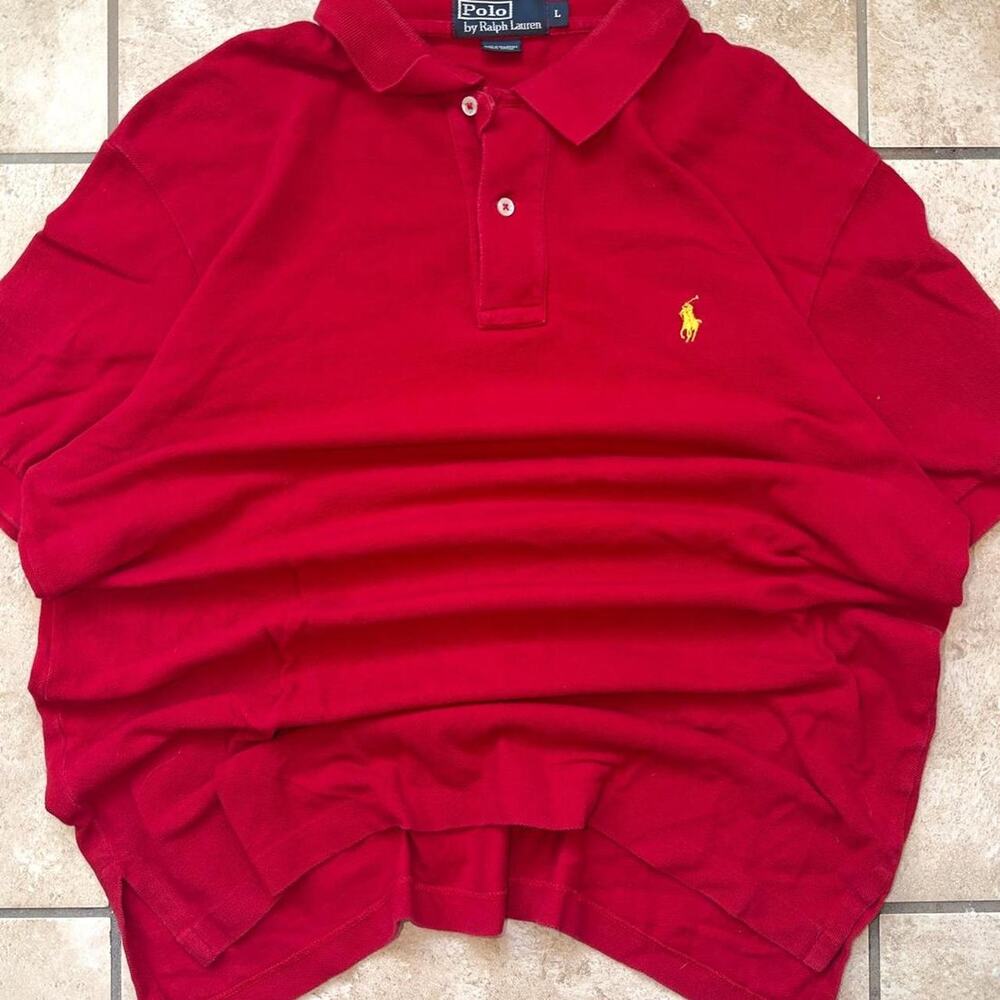 Polo by Ralph Lauren Red Short Sleeve Polo Shirt - Size L